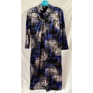 FRANK LYMAN Velvet Multi-Print Dress - 183868 Size 2 NEW!!!
